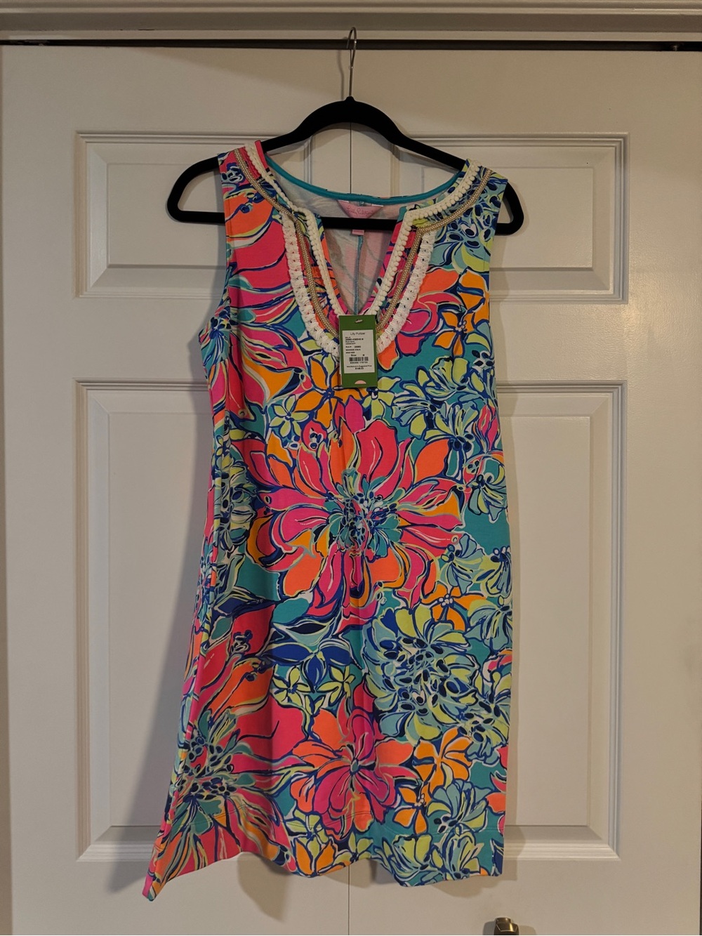 Lilly Pulitzer Sleeveless Floral Shift Dress - Breezy Babe Seaside Aqua
